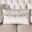Furniture of America Jansing Solid Wood Tufted Arm Chair in Off White