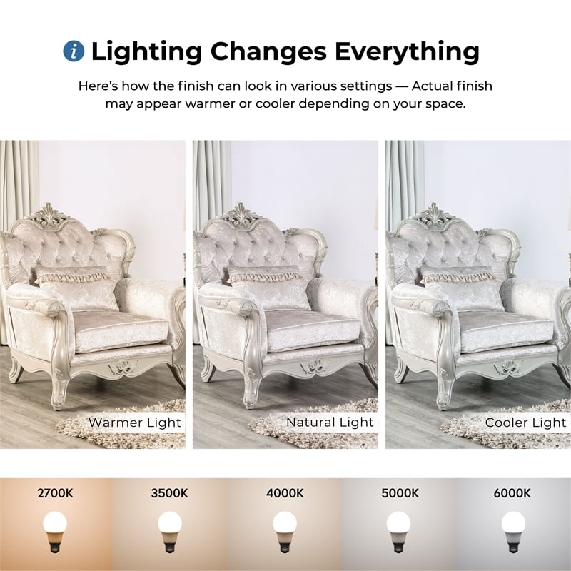 Furniture of America Jansing Solid Wood Tufted Arm Chair in Off White