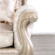 Furniture of America Jansing Solid Wood Button Tufted Loveseat in Off White