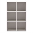 Furniture of America Seni Stackable Wood 6-Cube Bookcase in Gray