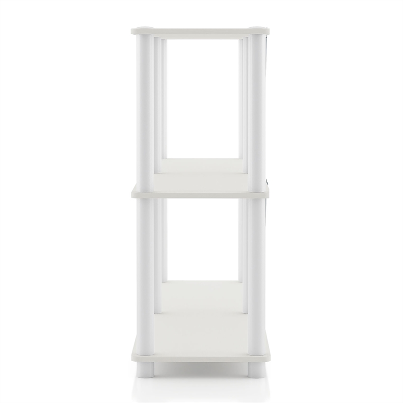 Furniture of America Seni 3-Tier 47-Inch Shelves Wood Open Bookcase in White