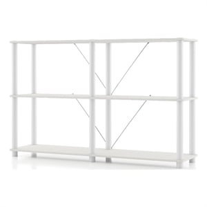 Furniture of America Seni 3-Tier 47-Inch Shelves Wood Open Bookcase in White