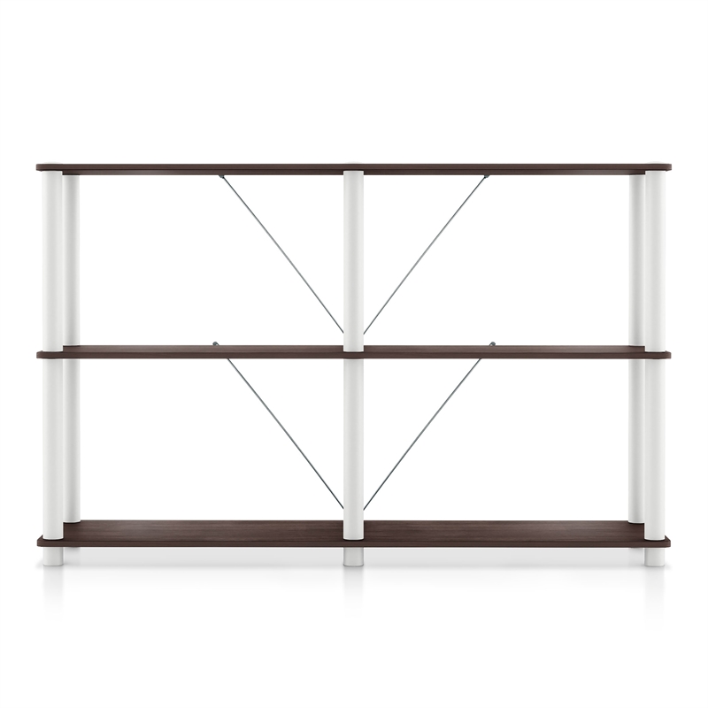 Furniture of America Seni 3-Tier 47-Inch Shelves Wood Open Bookcase in Espresso