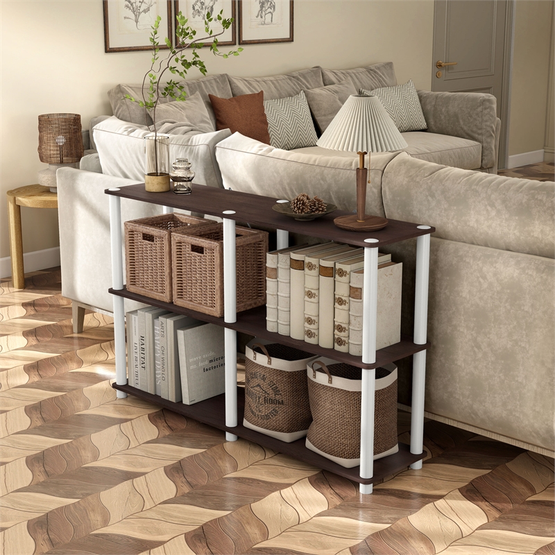 Furniture of America Seni 3-Tier 47-Inch Shelves Wood Open Bookcase in Espresso