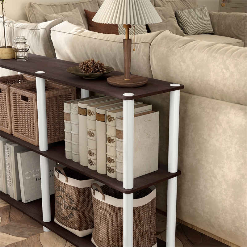 Furniture of America Seni 3-Tier 47-Inch Shelves Wood Open Bookcase in Espresso