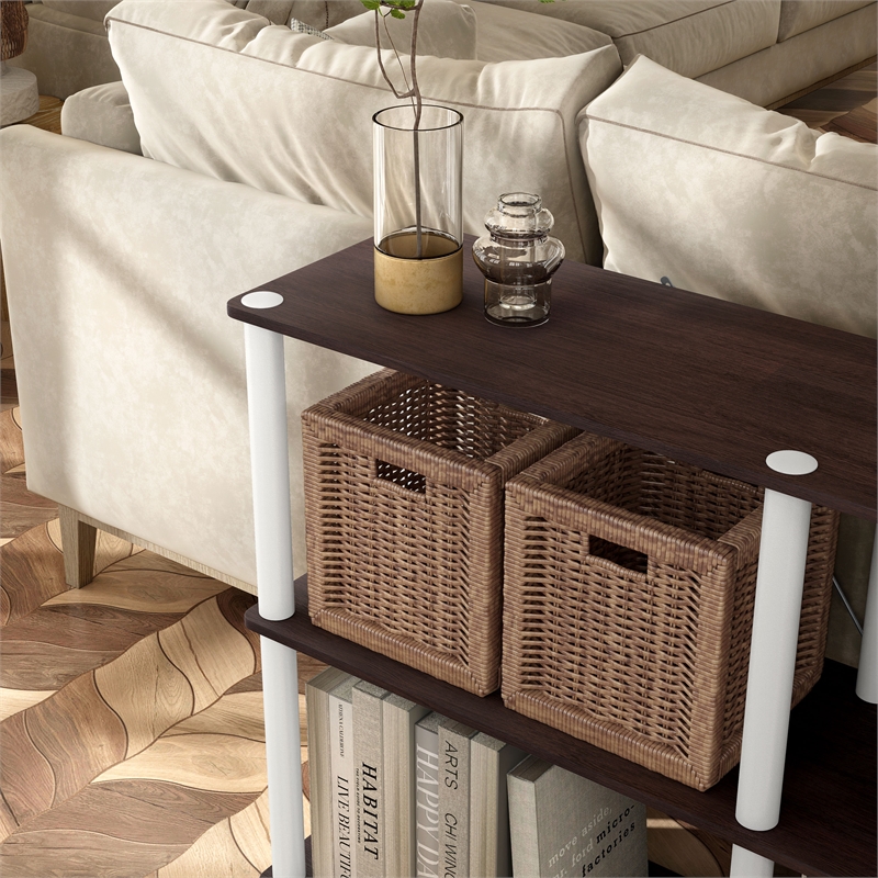 Furniture of America Seni 3-Tier 47-Inch Shelves Wood Open Bookcase in Espresso