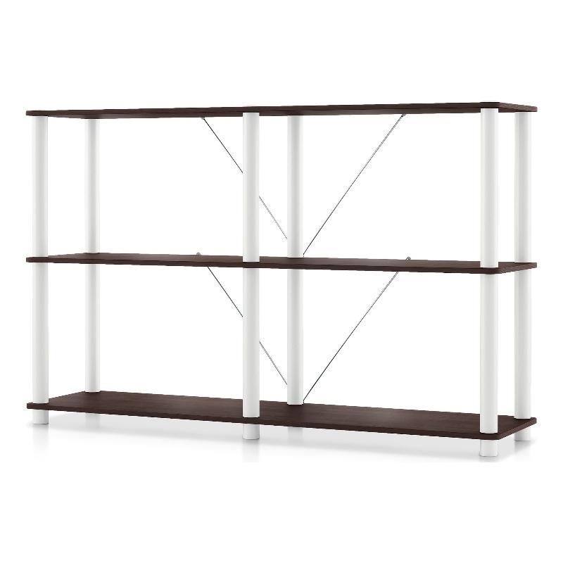 Furniture of America Seni 3-Tier 47-Inch Shelves Wood Open Bookcase in Espresso