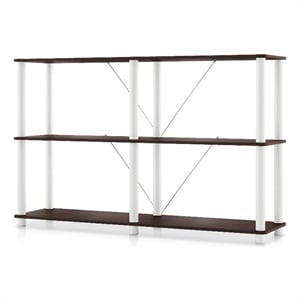 Furniture of America Seni 3-Tier 47-Inch Shelves Wood Open Bookcase in Espresso
