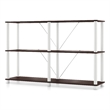 Furniture of America Seni 3-Tier 47-Inch Shelves Wood Open Bookcase in Espresso
