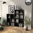 Furniture of America Seni Stackable Wood 2-Cube Bookcase in Black