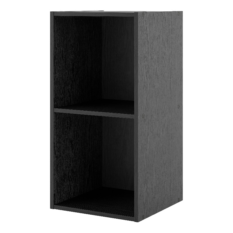 Furniture of America Seni Stackable Wood 2-Cube Bookcase in Black
