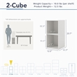 Furniture of America Seni Stackable Wood 2-Cube Bookcase in Gray