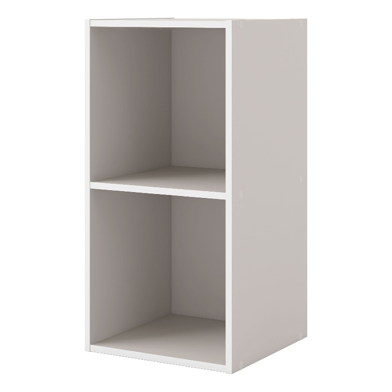 Furniture of America Seni Stackable Wood 2-Cube Bookcase in Gray