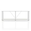 Furniture of America Seni 2-Tier 47-Inch Shelves Wood Open Bookcase in White