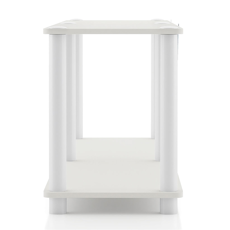 Furniture of America Seni 2-Tier 47-Inch Shelves Wood Open Bookcase in White