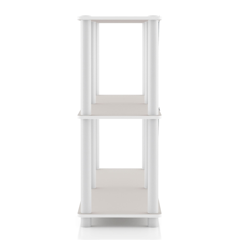 Furniture of America Seni 3-Tier 47-Inch Shelves Wood Open Bookcase in Gray