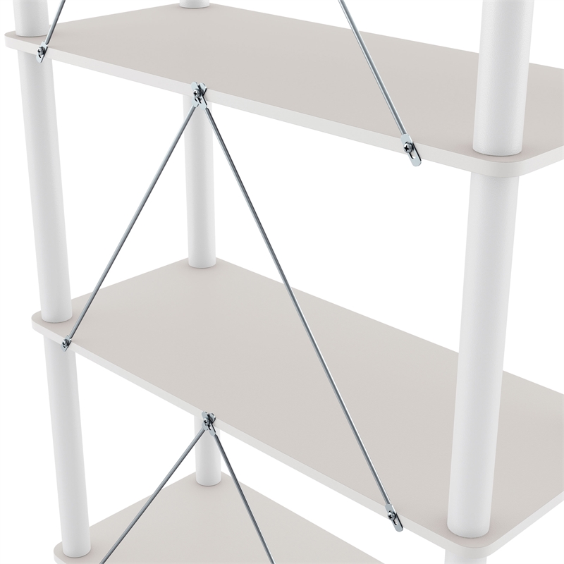 Furniture of America Seni 3-Tier 47-Inch Shelves Wood Open Bookcase in Gray