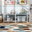 Furniture of America Seni 2-Tier 47-Inch Shelves Wood Open Bookcase in Gray
