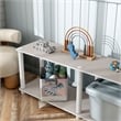 Furniture of America Seni 2-Tier 47-Inch Shelves Wood Open Bookcase in Gray