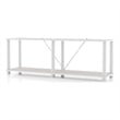 Furniture of America Seni 2-Tier 47-Inch Shelves Wood Open Bookcase in Gray