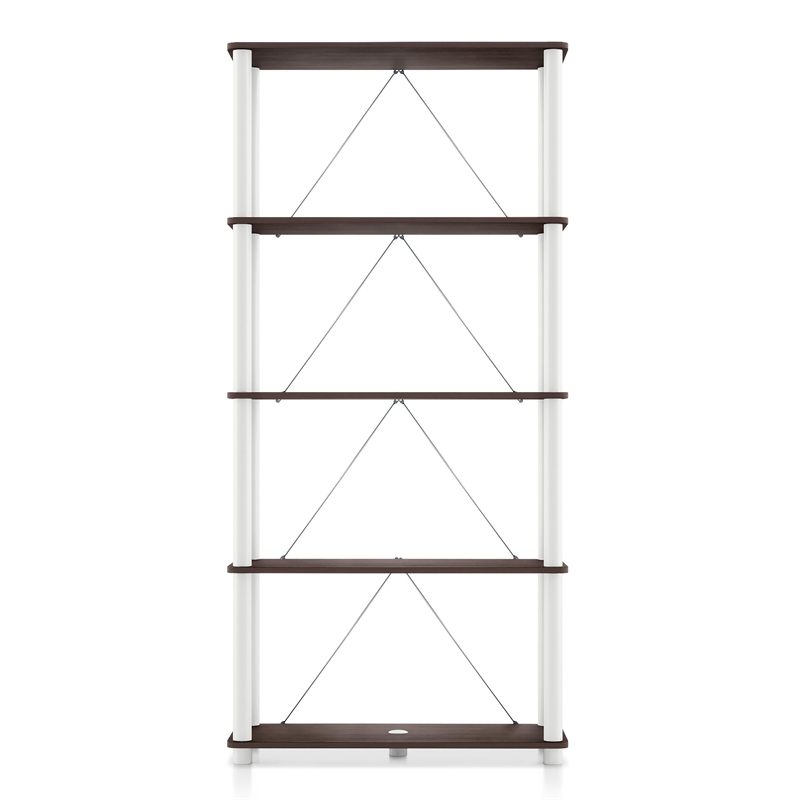 Furniture of America Seni 5-Tier 27-Inch Shelves Wood Open Bookcase in Espresso