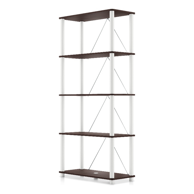 Furniture of America Seni 5-Tier 27-Inch Shelves Wood Open Bookcase in Espresso