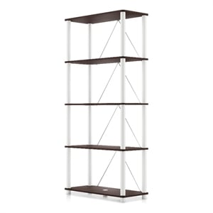Furniture of America Seni 5-Tier 27-Inch Shelves Wood Open Bookcase in Espresso