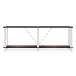 Furniture of America Seni 2-Tier 47-Inch Shelves Wood Open Bookcase in Espresso
