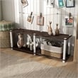 Furniture of America Seni 2-Tier 47-Inch Shelves Wood Open Bookcase in Espresso
