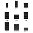 Furniture of America Seni Stackable Wood 2-Shelf Bookcase in Black