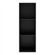 Furniture of America Seni Stackable Wood 3-Cube Bookcase in Black