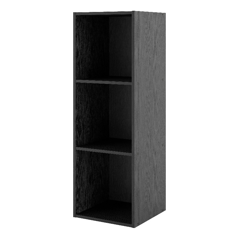 Furniture of America Seni Stackable Wood 3-Cube Bookcase in Black