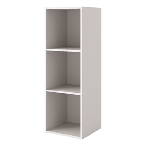 Furniture of America Seni Stackable Wood 3-Cube Bookcase in Gray