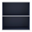Furniture of America Seni Stackable Wood 2-Shelf Bookcase in Steel Blue