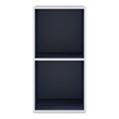 Furniture of America Seni Stackable Wood 2-Cube Bookcase in Steel Blue