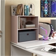 Furniture of America Seni Stackable Wood 2-Shelf Bookcase in Light Pink