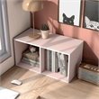 Furniture of America Seni Stackable Wood 2-Cube Bookcase in Light Pink
