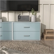 Furniture of America Seni Stackable Wood 2-Drawer Bookcase in Light Blue