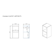 Furniture of America Seni Stackable Wood 2-Cube Bookcase in Light Blue