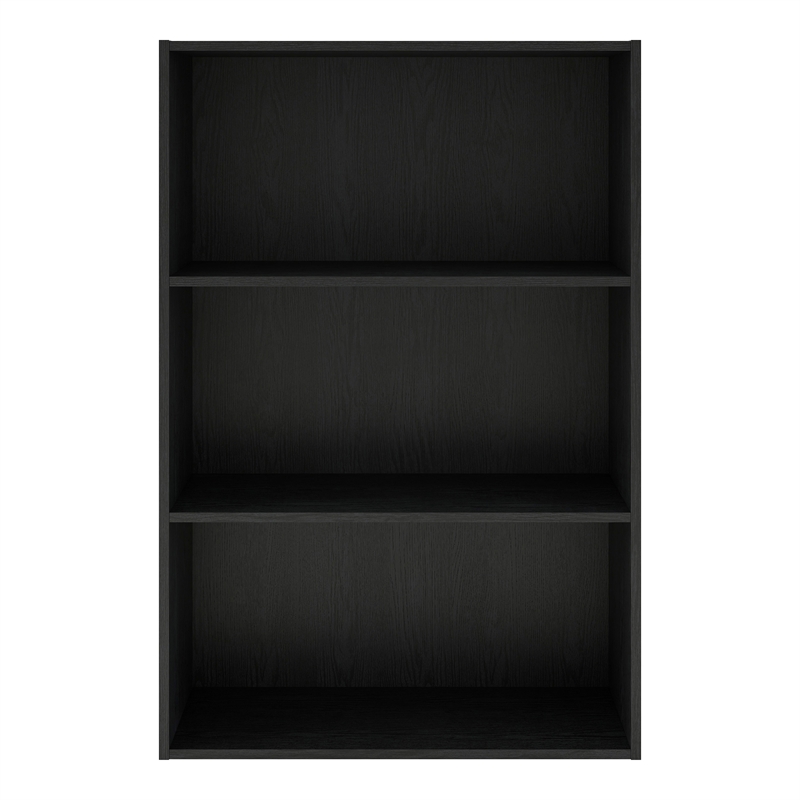 Furniture of America Seni Stackable Wood 3-Shelf Bookcase in Black