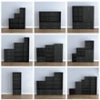 Furniture of America Seni Stackable Wood 3-Shelf Bookcase in Black