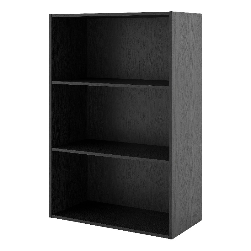 Furniture of America Seni Stackable Wood 3-Shelf Bookcase in Black