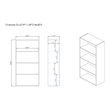 Furniture of America Seni Stackable Wood 4-Shelf Bookcase in Black