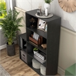 Furniture of America Seni Stackable Wood 4-Shelf Bookcase in Black