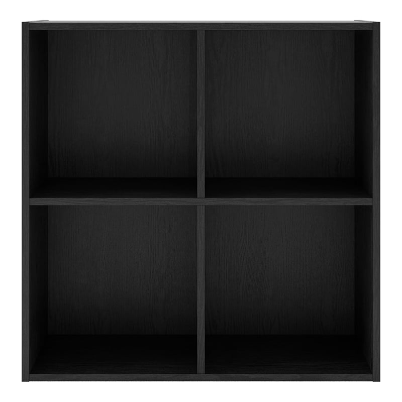 Furniture of America Seni Stackable Wood 4-Cube Bookcase in Black