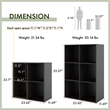 Furniture of America Seni Stackable Wood 4-Cube Bookcase in Black