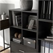 Furniture of America Seni Stackable Wood 4-Cube Bookcase in Black