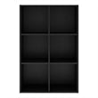Furniture of America Seni Stackable Wood 6-Cube Bookcase in Black