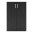 Furniture of America Seni Stackable Wood 3-Shelf Black Bookcase with Door
