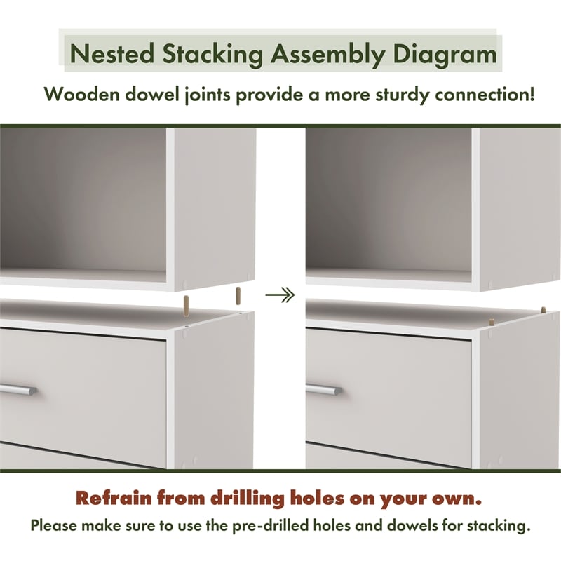 Furniture of America Seni Stackable Wood 3-Shelf Bookcase in Gray